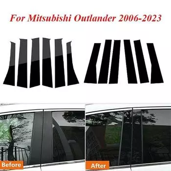 Стойки на дверные стойки автомобиля для Mitsubishi Outlander 2006-2023, накладка на окно, наклейка на колонку до н.э. 2006-2012