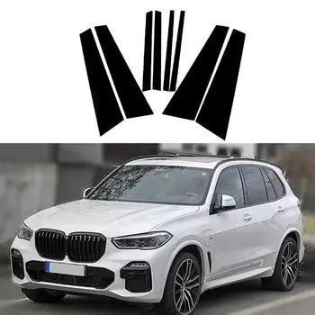Стойки на дверные стойки автомобиля, глянцевый черный рояль для BMW X5 2019-2023, накладка на окно, наклейка на колонку BC