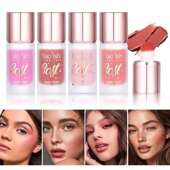 Стойкие водостойкие жидкие румяна в стике с легким мерцающим перламутровым финишем розового цвета 01