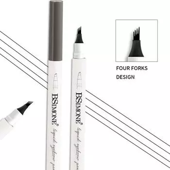 Стойкий и устойчивый к размазыванию карандаш для бровей с аппликатором с четырьмя кончиками для точного и естественного вида. 1.5ml