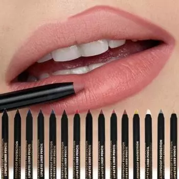 Стойкий карандаш для губ 15 цветов, косметика для губ, матовая мягкая подводка для губ, как карандаш для глаз для женского макияжа, корейский 1#