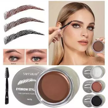 Стойкий крем для окрашивания бровей, натуральный водостойкий трехмерный воск для бровей Wild, прозрачная гелевая текстура 5g