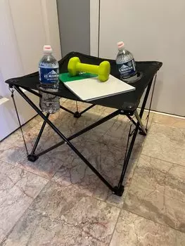 Стол для кемпинга, складной переносной стол для кемпинга на открытом воздухе, сверхлегкий стол для хранения вещей, туристический стол для пикника, для путешествий, кемпингового оборудования чёрный