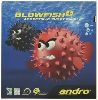 Стол для настольного тенниса andro, мягкая резина Blowfish Plus 112265, черный MAX чёрный