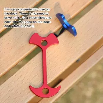 Стол для палатки Fishbone, прочный алюминиевый сплав, навес для кемпинга, тент, ветрозащитная доска, доска для пола, шип для палатки чёрный