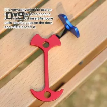 Стол для палатки Fishbone, прочный алюминиевый сплав, навес для кемпинга, тент, ветрозащитная доска, доска для пола, шип для палатки чёрный