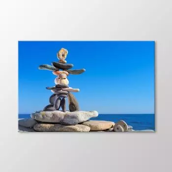 Стол из гальки