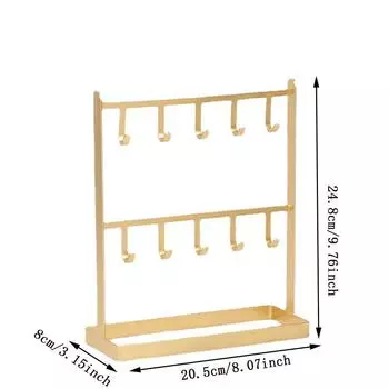 Стол Железный Ювелирные Изделия Серьги Вешалка Ожерелье Волосы Серьги Браслет Дисплей Стойка Браслет Дисплей Стойка Ключница Хранение чёрный
