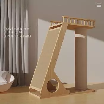 Столб для кошек из цельного дерева и сизаля, большой, водонепроницаемый, без сколов, падающий, вертикальный, с захватом, поздравление, веселое, кошачье дерево 65X60X30CM