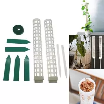 Столбцы из мха, столбы из мха, столбы из мха, опора для растений из полипропилена, белый цвет