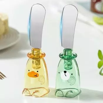 Столешница, лопатка для масла, мультяшное пищевое лезвие из нержавеющей стали, стоячий хлеб, тост, сыр, десерт, варенье, инструмент для разбрасывания крема, кухонные гаджеты жёлтый