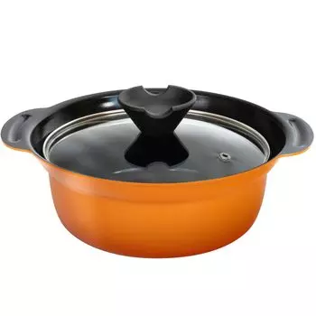 Столешница Wahei Freiz Small Tabletop Size Для 1-2 человек Поставляется с ободом, который предотвращает появление керамического покрытия Совместимо с горшком Petit Pot, 18 см, на 6 человек, оранжевый