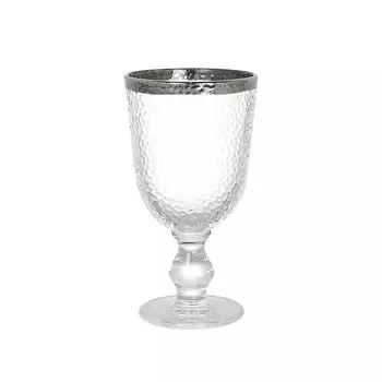 Столовая посуда Dalton Glass Бокал OBO с серебряным ободком M-0516