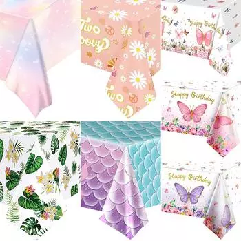 Столовая посуда для вечеринки с бабочками, розовая тарелка, чашка, соломенная однотонная скатерть, салфетка для вечеринки по случаю дня рождения, украшение для дома, подарок на рождение ребенка