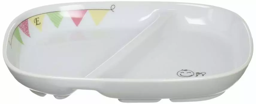 Столовая посуда East Divided Lunch Plate 22 см Smile Garland E-Kids
