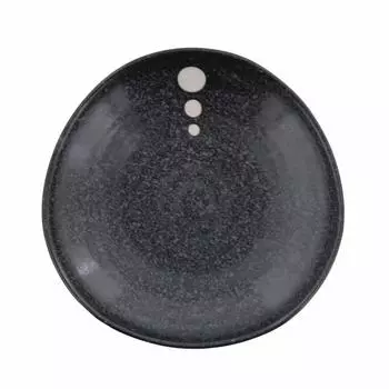 Столовая посуда East треугольное блюдо 8 размер черный горошек монотонная серия 22.8см