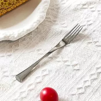Столовая вилка из нержавеющей стали с длинной ручкой, столовые вилки, столовые приборы, четыре зубца, салат, десерт, фруктовые вилки для кухни, ресторана