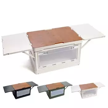 Столовый контейнер 50 л складной грузоподъемность 70 кг ящик для хранения кемпинга складной стол для кемпинга с крышкой ящик для хранения штабелируемый складной контейнер коробка