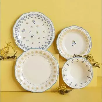 Столовый сервиз Mabel Stoneware, 24 предмета на 6 персон, синий, 100% керамика