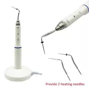Стоматологическая беспроводная беспроводная система обтурации гуттаперчи, эндо-ручка с подогревом и 2 наконечниками US plug