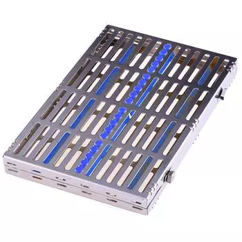 Стоматологическая кассета из нержавеющей стали, лоток для дезинфекции, стоматологический автоклавируемый хирургический стерилизационный бокс, стойка для стерилизации L