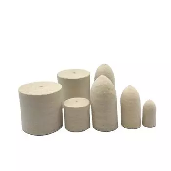 Стоматологическая лаборатория, демонтированные войлочные колеса, цилиндры, конусы, точка Боба, полировка, шерсть, полировка, вращающиеся инструменты, стоматология, одонтология 10pcs 13x25mm