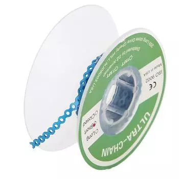 Стоматологическая ортодонтическая эластичная резиновая цепочка Разноцветная Стоматологический зуб Ортодонтический аксессуар Светло-зеленый темно-синий