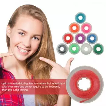 Стоматологическая ортодонтическая эластичная силовая цепь, резиновая сверхвысокопрочная силовая цепь, катушка с замкнутым расстоянием 4,75 м Closed розовый