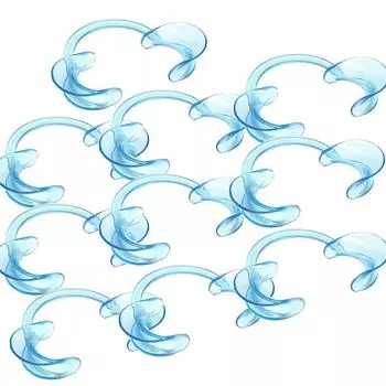 Стоматологическая открывалка для рта C-образная внутриротовая щека, втягиватель для губ, пластиковый расширитель рта S синий