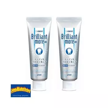 Стоматологическая паста Lion Dental Material Dent Health Brilliant More Double Natural Peppermint 90 г синяя оригинальная наклейка SCJ в комплекте