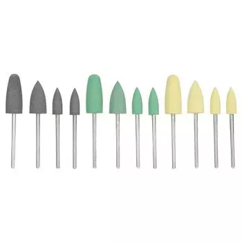 Стоматологическая полировальная головка из силиконовой резины, шлифовальная головка, хвостовик из нержавеющей стали, стоматологические шлифовальные полировальные боры