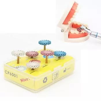 Стоматологическая смола Силиконовая смола Полировальный диск Набор для полировки стоматологических композитов 6PCS/BOX