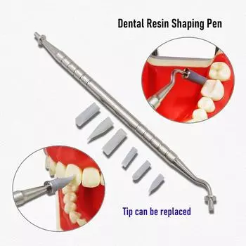 Стоматологическая смоляная щетка-ручка из нержавеющей стали, формовочная силиконовая мягкая головка, клеевые инструменты для фарфоровых зубов, композитный цемент 1 set
