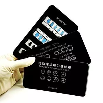 Стоматологическая учебная модель Шаблон для пломбирования композитной смолой Морфологическая доска Модель для изучения и практики 1 piece Basic