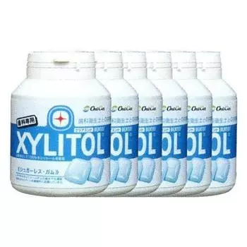 Стоматологическая жевательная резинка Xylitol тип бутылки 90 штук x 6 прозрачная мята [Уход за полостью рта] [Для использования] (153 г)