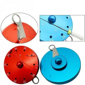 Стоматологические эндодонтические гуттаперчевые штифты, калибровочный резак с измерительной шкалой, линейка, круглое алюминиевое калибровочное колесо, инструменты стоматолога красный