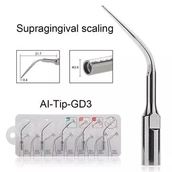 Стоматологические аксессуары, рабочие насадки Ulstronic из нержавеющей стали Metrial для наддесневого масштабирования/P-поддесневого/эндодонтии/наддесневого/поддесневого