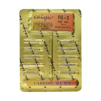 Стоматологические боры из карбида вольфрамовой стали FG, бор с перевернутым конусом/бор для фиссур, высокоскоростная насадка для наконечника FG-3