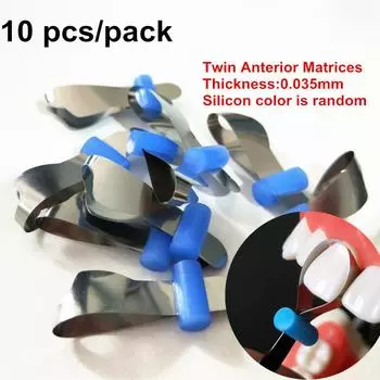 Стоматологические двойные передние матрицы со шкафчиком, стоматологические секционные контурные металлические матрицы, полиэфирная матрица, материал стоматологической матрицы 1 box