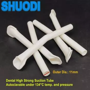 Стоматологические хирургические прочные аспирационные трубки для эвакуации утконоса, аспирационный наконечник, аспирационная трубка, поставка стоматологического оборудования, аксессуар 11 мм 5 pieces