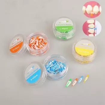 Стоматологические межзубные клинья, герметизирующие композитные клинья, подходящий адаптивный стоматологический материал для реставрации зубов S-40pcs синий