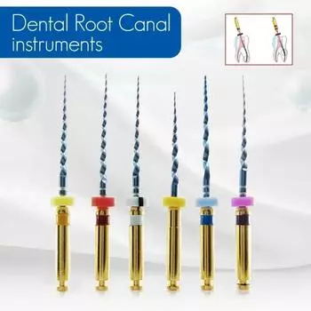 Стоматологические никель-титановые термические файлы корневых каналов (6 шт./коробок) - Инструменты для эндодонтического лечения для использования со стоматологическим двигателем 21mm 1804