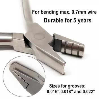 Стоматологические ортодонтические плоскогубцы для формирования полой дуги, инструмент для гибки тяжелой проволоки из нержавеющей стали с 3 канавками, автоклавируемые инструменты для стоматолога 1 piece