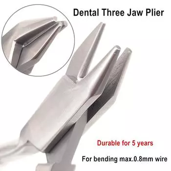 Стоматологические ортодонтические плоскогубцы с тремя челюстями, щипцы с тремя зубцами для формирования и изгиба всех видов лигатур для стоматологических инструментов 1 piece