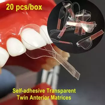 Стоматологические полиэфирные матрицы Стоматологическая самоклеящаяся прозрачная секционная контурная матрица Стоматологическая матрица Двойная передняя матрица 1 box