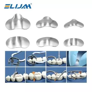 Стоматологические секционные контурные металлические матрицы матрица с пружинным зажимом № 1.330 резиновое зажимное/разделительное кольцо стоматологические инструменты