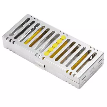 Стоматологический дезинфекционный ящик из нержавеющей стали для хранения блокировочной коробки. Устойчивый к высоким температурам ящик для размещения инструментов для полости рта. 5 pens