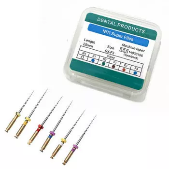 Стоматологический двигатель SX-F3 с использованием NiTi супер роторного файла, конический стоматологический инструмент, файл для корневых каналов 21mm