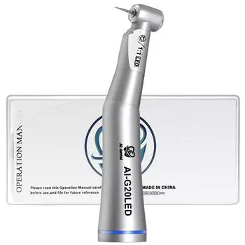 Стоматологический контрнаконечник AI-G20LED 1:1 хирургический наконечник с автономным питанием и светодиодной подсветкой для внутреннего распыления воды для боров CA