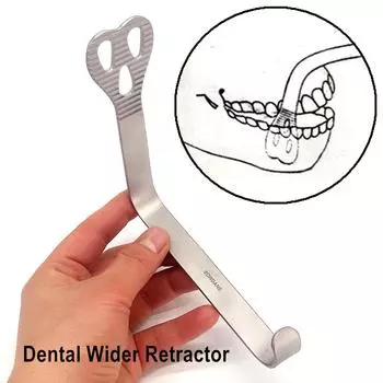 Стоматологический лингвальный изоляционный ретрактор Ретрактор для рта Стоматологические ретракторы Кляп для рта Открывалка для рта из нержавеющей стали Инструменты для стоматолога 1 piece